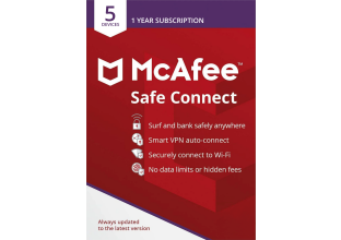 McAfee Safe Connect VPN för 5 enheter i 1 år